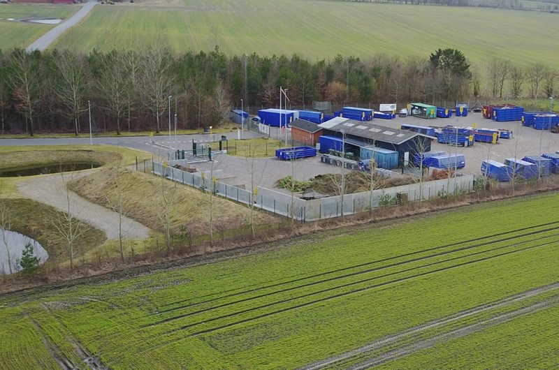 Bording genbrugsplads fra luften
